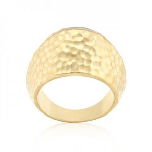 Hammered Golden Fashion Ring (bold and edgy )